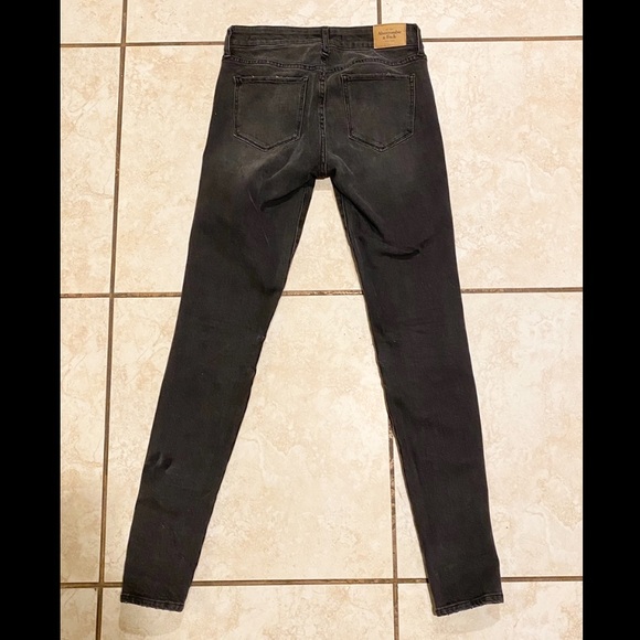 Patched Abercrombie & Fitch Black Skinny Jeans - Picture 2 of 2